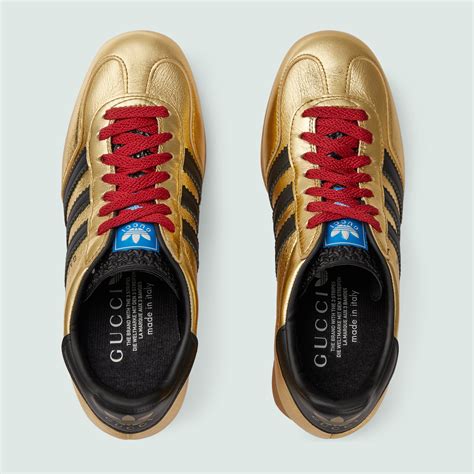 gucci adidas gazelle gold|adidas gucci gazelle metallic gold.